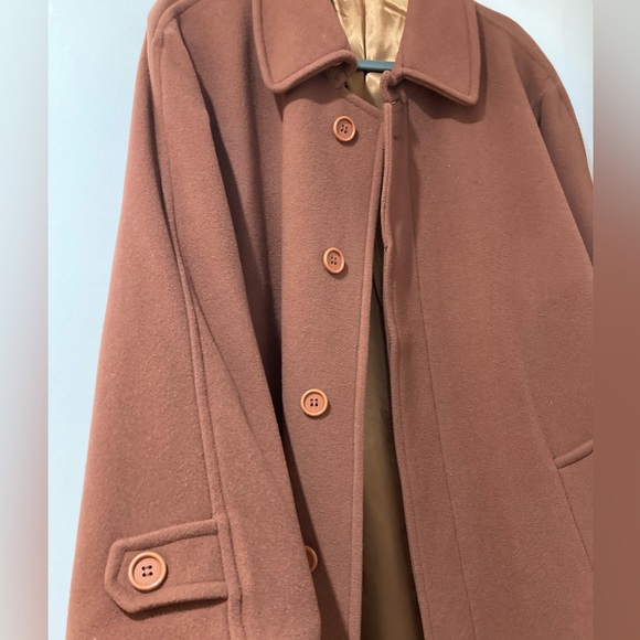 BALENCIAGA Terracotta Cashmere & Wool Long Coat Size 50 FR | US X-Large - Picture 9 of 11